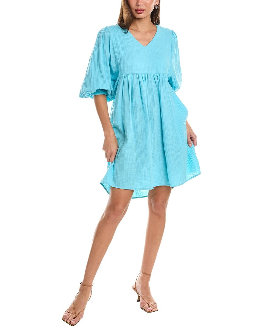 tyler be womens Angie Crinkle Gauze Tunic Dress, xs, Blue - Walmart.com