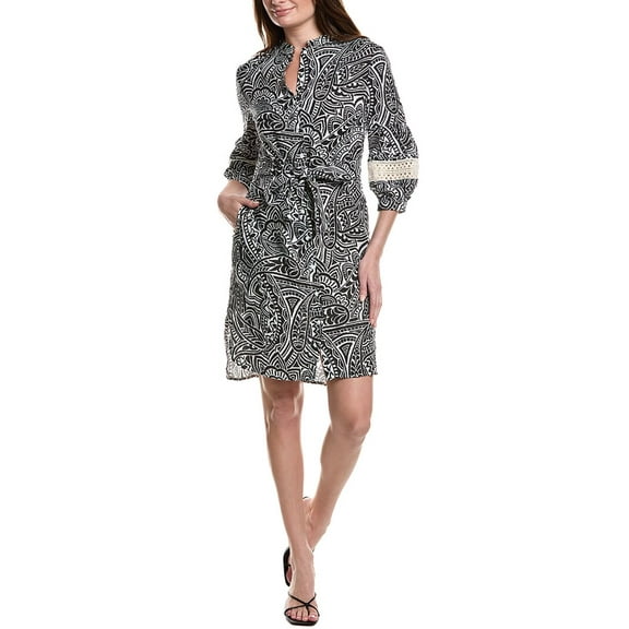 tyler böe womens  Colleen Linen Midi Dress, m, Black