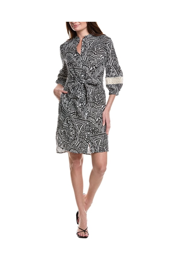 tyler böe womens Colleen Linen Midi Dress, m, Black