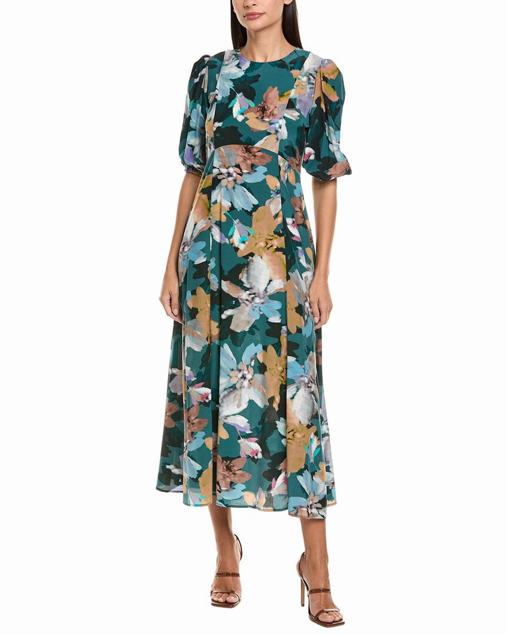 tyler be womens Frankie Silk Midi Dress, 0, Green - Walmart.com