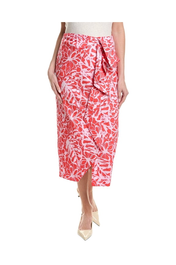tyler böe womens Josphine Wrap Skirt, 8, Pink