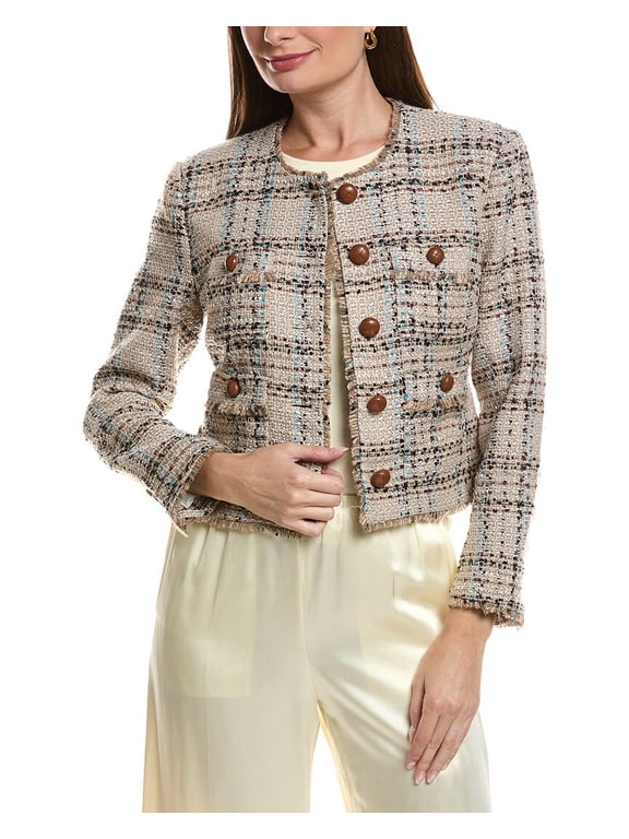 tyler böe womens Randy Hyland Boucle Jacket, 14, Multi