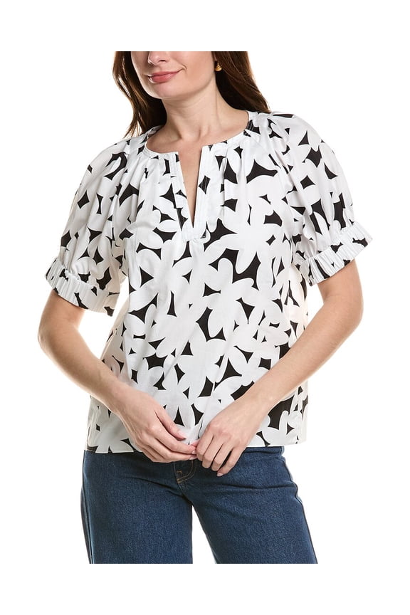 tyler böe womens  Skyler Balloon Sleeve Blouse, XL, White