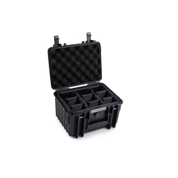 B&W International Type 2000 Black Outdoor Case with RPD Insert, Black