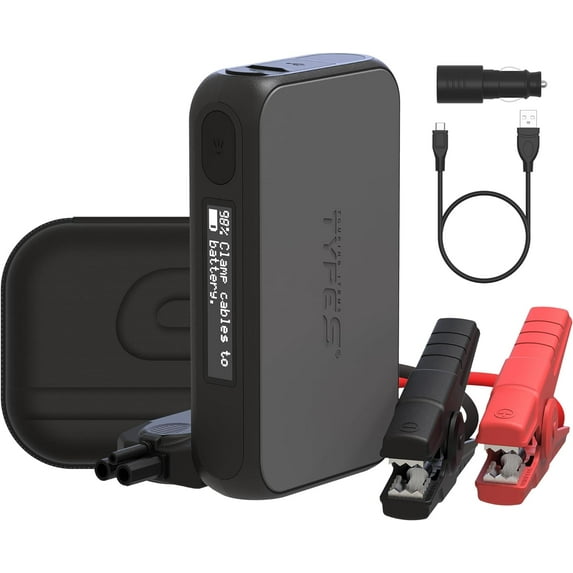 type s dynamic d10 1000a car jump starter portable - ul certified 12v battery booster for 6l gas/3l diesel, 8000mah power bank with lcd display