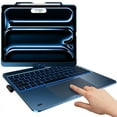 thumbnail image 1 of typecase Keyboard Case for iPad Pro 12.9 (6th/5th/4th/3rd Gen), Trackpad, 11-Color Backlit, 360 Rotatable with Pencil Holder - Pacific Blue, 1 of 10