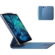 typecase Keyboard Case for iPad Air 13"(M4/M3/M2, 2026/2025/2024), iPad Pro 12.9"(3rd-6th Gen) - Wireless with Trackpad, Thin & Backlit, Slim Rugged Folio, Blue