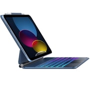 typecase Keyboard for iPad 11th GenA16, 2025 & iPad 10th Gen 10.9, 2022 - 11 Colors Backlit, Thin, Multi-Touch Trackpad, Magnetic, Pencil Holder - Pacific Blue