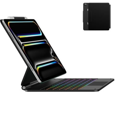 typecase Magic Keyboard Case for iPad Pro 13-inch (M4, 2024), Magnetic Stand, Multi-Touch Trackpad, 11 Colors Backlight with Pencil Holder (Black)