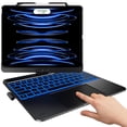 thumbnail image 1 of typecase iPad Case with Keyboard for iPad Pro 12.9 (6th Gen, 2022), Trackpad, Smart Backlit Keys, 360 Rotatable Keyboard for iPad Pro 12.9 5th & 4th & 3rd Gen (2018-2021) with Pencil Holder (Black), 1 of 8