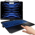thumbnail image 1 of typecase iPad Case with Keyboard for iPad Pro 12.9 (6th Gen, 2022), Trackpad, Smart Backlit Keys, 360 Rotatable Keyboard for iPad Pro 12.9 5th & 4th & 3rd Gen (2018-2021) with Pencil Holder (Black), 1 of 7