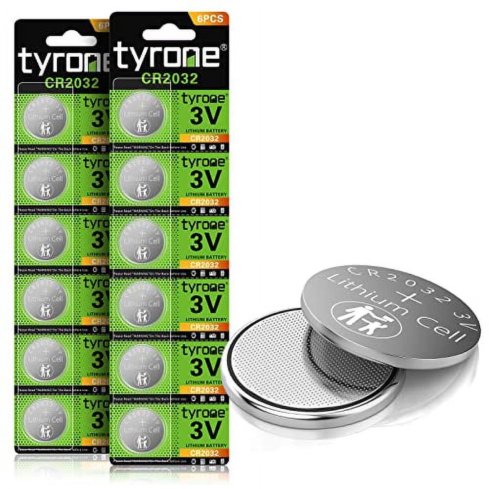 tyrone CR2032 Batteries CR2032 3V Lithium Batteryï¼ˆ12 Packï¼