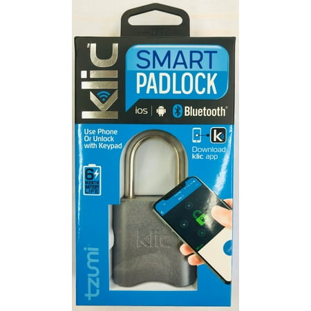tzumi Klic Smart Lock - Bluetooth App-Driven Padlock