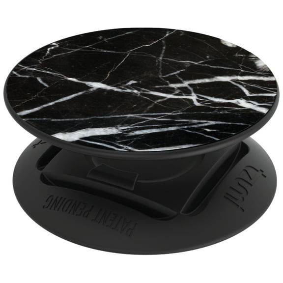 tzumi nuckees - Phone Grip and Stand for Smartphones and Other Electronic Devices - Reusable and Magnetic Mount-Friendly - Black Marble Design