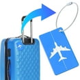 thumbnail image 1 of tzyudk Aluminium Alloy Luggage Tag For Suitcase Bag Tags For Baggage Handbag School Instrument Tag Label Travel Affordable Useful Blue Metal, 1 of 5
