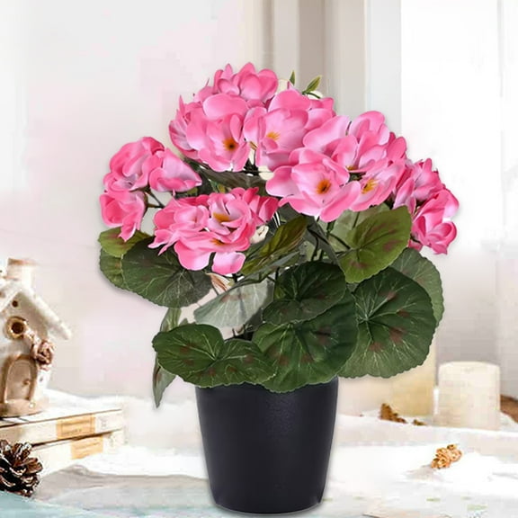 tzyudk Artificial Faux Outdoor Flowers Plants For Spring Summer Decoration Fake Silk Camellia Look Real For Planter Outside Front Door Porch Balcony Potted Plants Affordable Useful Pink Plastic