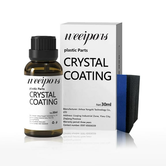 tzyudk Auto Plastic Coating Agent 2024 New Car Crystal Coating Auto Plastic Parts Crystal Coating Auto Clear Coating Plastic Restorer 30ml Affordable Useful multicolor Plastic