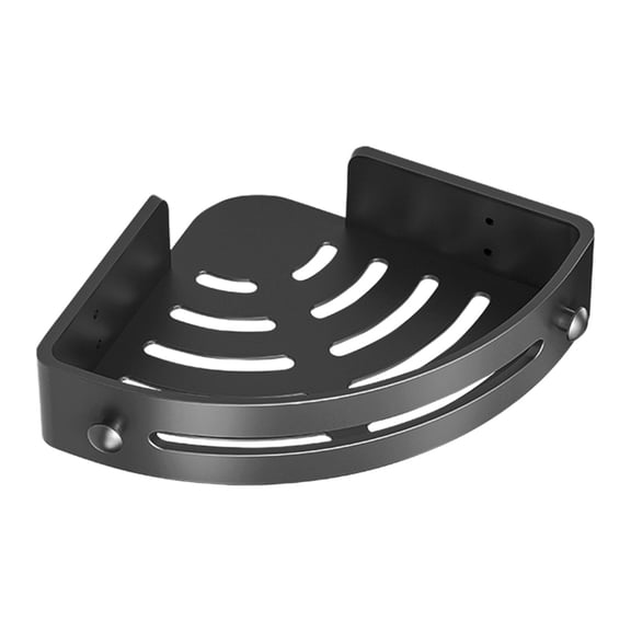 tzyudk Bathroom Rack Punch- Storage Rack Household Corner Rack Basket Bathroom Wall-mounted Towel Rack Furniture Home Affordable Useful Black Plastic