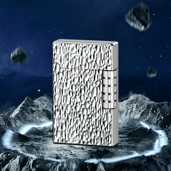 tzyudk Clear Light Inclined Fire Open Flame Wheel Lighter Inflatable Point Pipe Lighter Affordable Useful B Metal