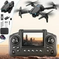 thumbnail image 1 of tzyudk Dual Camera Drone with Screen Display Remote Control Altitude Hold Obstacle Avoidance 360 Flip for Kids and Adults Plastic Black, 1 of 6