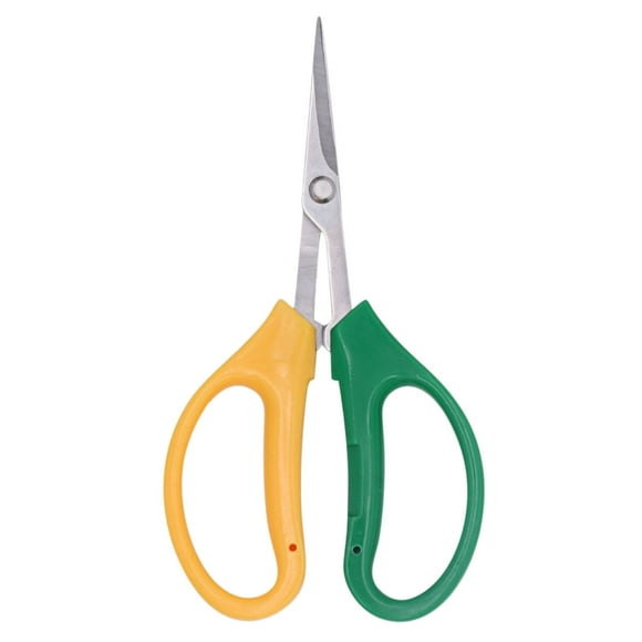 tzyudk Green Sturdy Trimming Scissors For Garden With Soft Grips And Bent Up Blade Affordable Useful Plastic