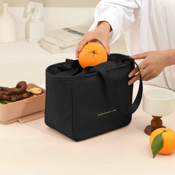 tzyudk Lunch Box Lunch Bag For Men Women Large Capacity Lunchbox Reusable Lunch Bags Insulated Lunch Bag Lunch Box Cooler Affordable Useful Black Pu