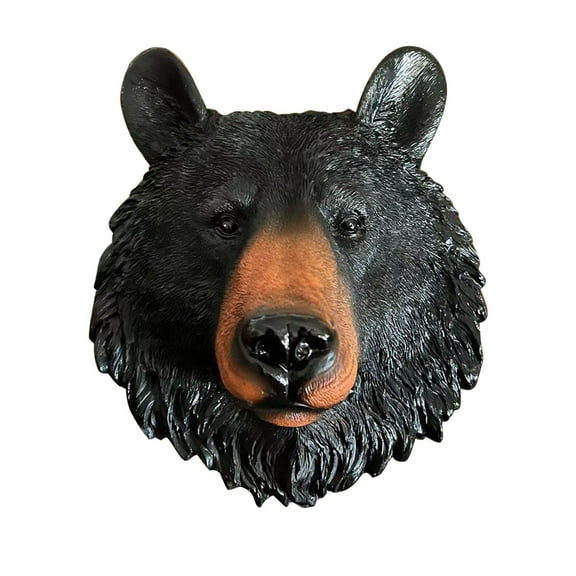 tzyudk Mount Wall Statue Bust Wolf/Leopard/Bear Head Sculpture For Home Decoration Living Room Bedroom Office Bar Affordable Useful A Resin