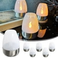 thumbnail image 1 of tzyudk Solar Light Candles 6 Pack Outdoor Flameless Warm LED Light Flickering Candles For Patio Garden Yard Party Wedding Festival Camping Home Decor Affordable Useful White Plastic, 1 of 6