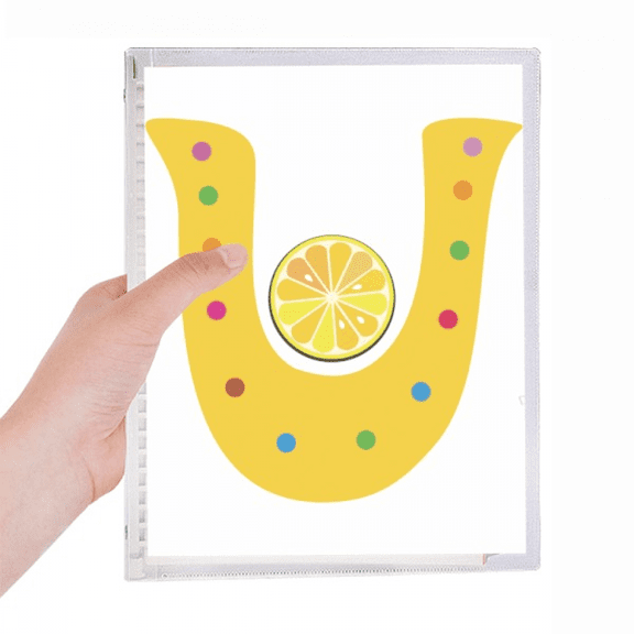 u alphabet orange fruit cute pattern notebook loose diary refillable journal statiry
