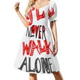 u'll never walk alone hand written text graphics Sleeveless Dress