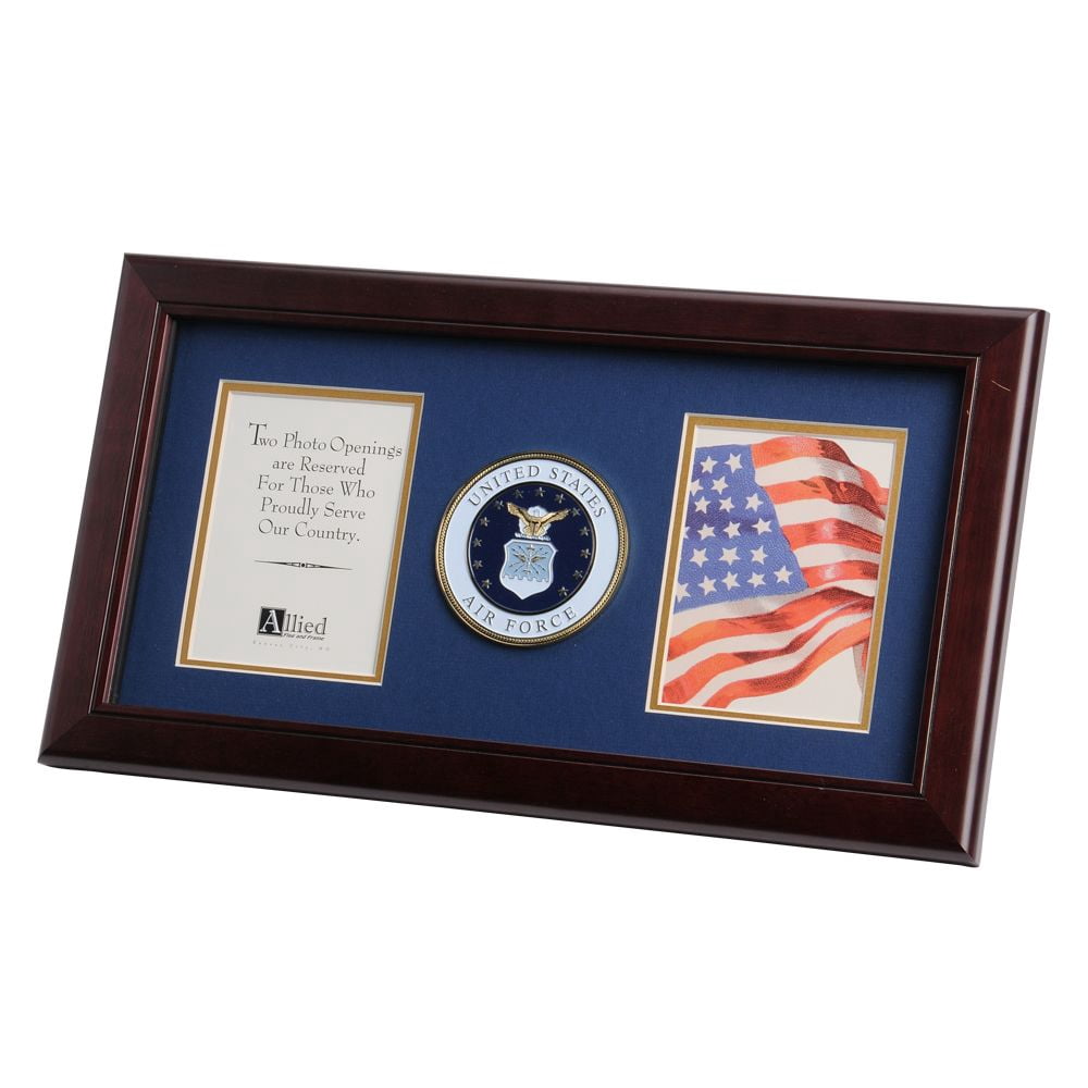 Allied Frame US Air Force Medallion Double Picture Frame - Two 4 x 6 ...