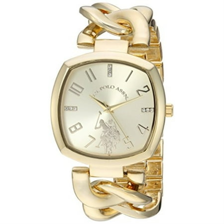 u.s. polo assn. women's analog-quartz watch with alloy strap, gold, 11 (model: usc40250az)