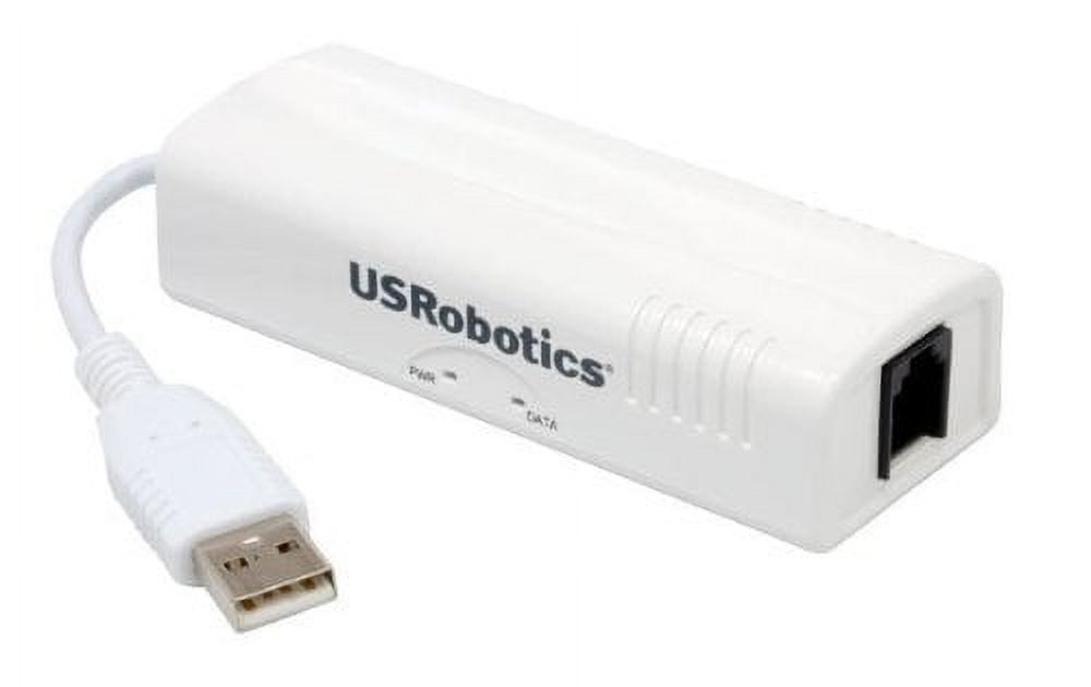 u.s. robotics usr5637 56k usb controller dial-up external fax modem with voice - image 1 of 7