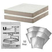 uBoxes 10 King Mattress Covers 76x15x104" Poly Bags Protective Moving Storage