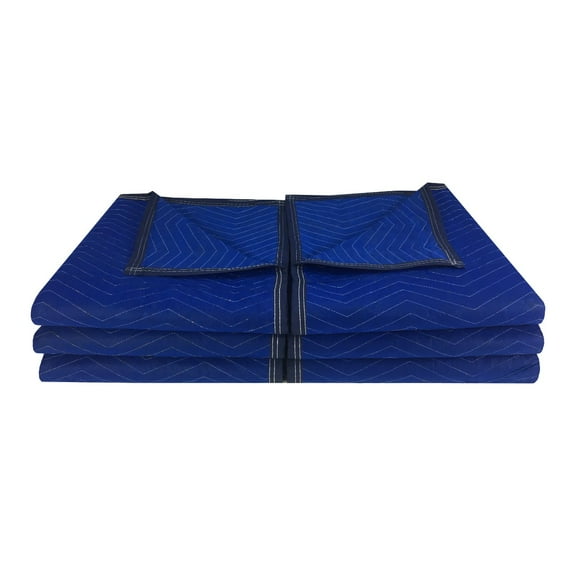 uBoxes (6 Pack) Economy Moving Blanket 72x80" 43#/Doz Blue/Blue