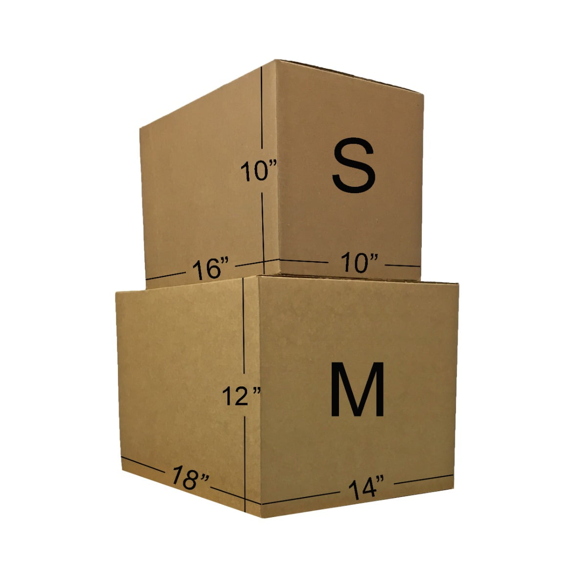 18-Piece Brown Cardboard Moving Box Kit with Packing Supplies