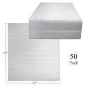 uBoxes Foam Sheets 12" x 12" 50 Pack 1/16" Thick Cushioning Wrap