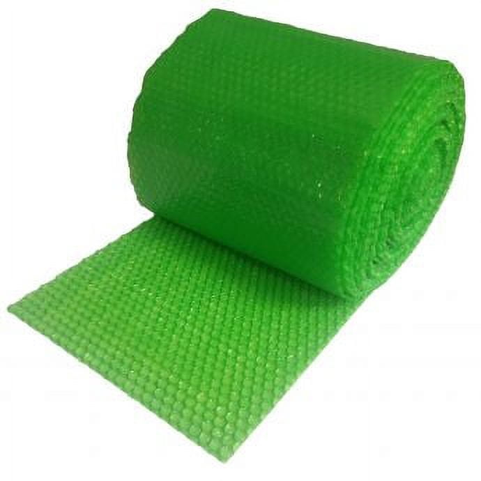 uBoxes Green Colored Bubble Roll, 120 ft x 12 in, 3/16 in Small Bubble
