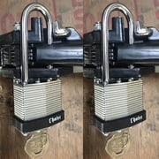 uBoxes Long Shank Steel Padlocks 1-1/2 in 2 pack
