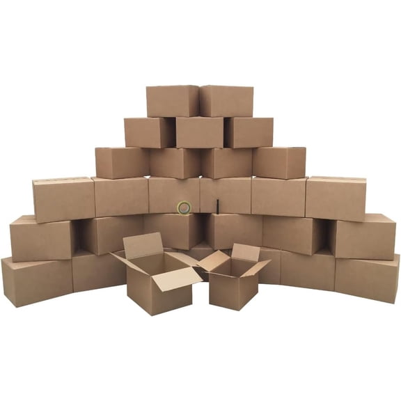 UBMOVE Moving Boxes Value Economy Kit 2 with 30 Boxes and Supplies