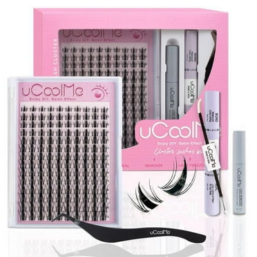 uCoolMe Lashes Fairy Lashes Cluster C Curl 140 Pcs Individual Lash Clusters False Eyelashes Extension Natural Look Beginner Friendly Bond Seal Remover Ultra-Thin Band Makeup 8-18mm Manga Anime