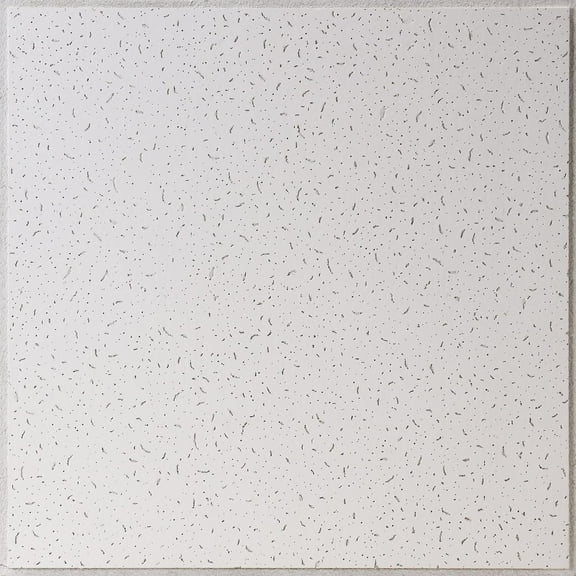 uDecor Iconic Petra Ceiling Tile 2x2 Tegular Box of 10 for Drop Ceiling Grids - Fire Resistance Class A Rated