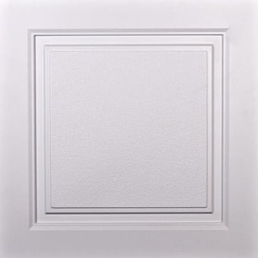 uDecor Meridian Ceiling Tile 2x2 - Box of 10 - Drop-in (White)