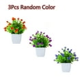 uawhw 3Pcs Random Color Simulated Bonsai Realistic Fake Potted Plant