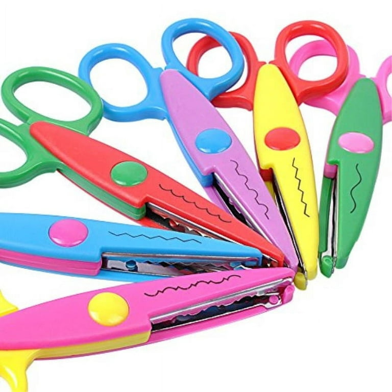 ucec 6 colorful decorative paper edge scissor set, great for