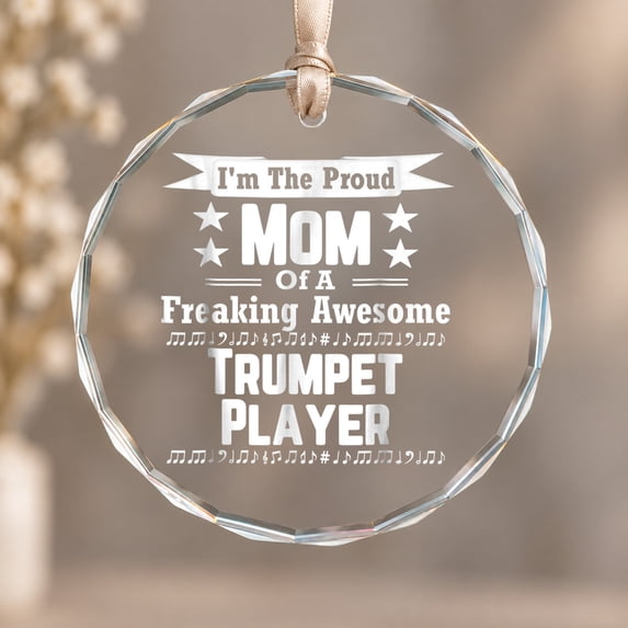ud Mom Awesome Trumpet Player Marching Band Theme Ornament, Display ...