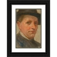 thumbnail image 1 of Ľudovít Pitthordt 13x18 Black Ornate Wood Framed Double Matted Museum Art Print Titled - Head Study of a Man (1900), 1 of 5