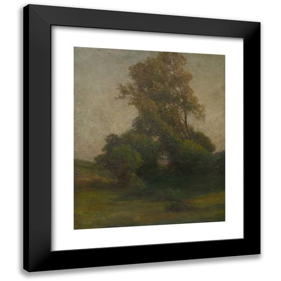 Ľudovít Čordák 12x14 Black Modern Framed Museum Art Print Titled - Tree in the Countryside (1902)