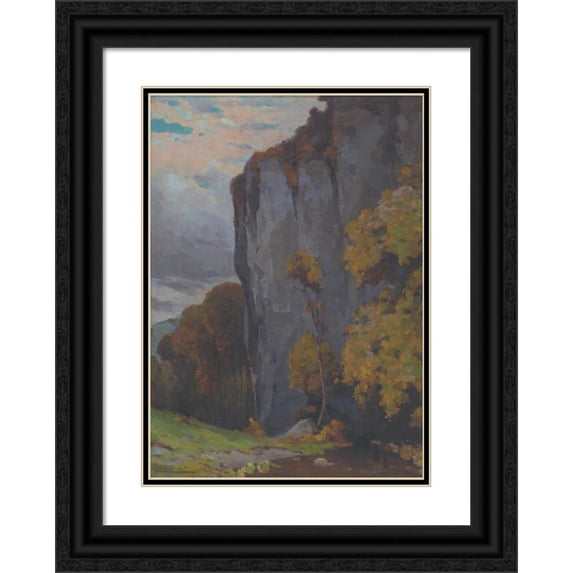 Ľudovít Čordák 18x24 Black Ornate Framed Double Matted Museum Art Print Titled: Zadiel (1932)