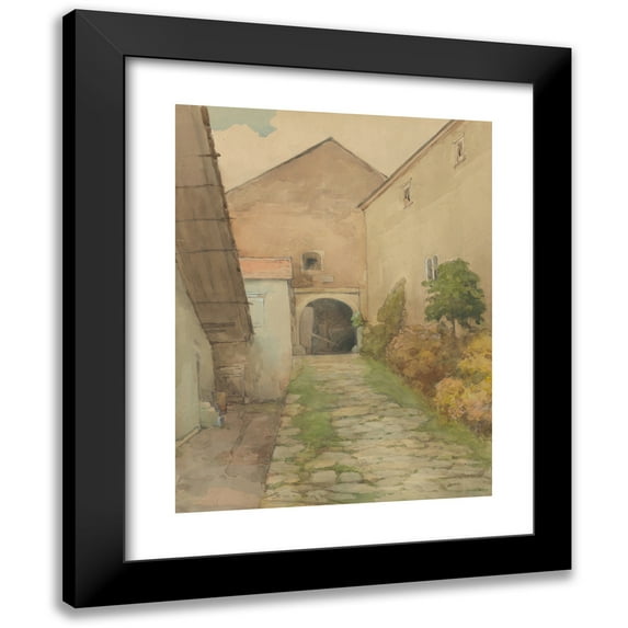 Ľudovít Čordák 19x24 Black Modern Framed Museum Art Print Titled - Old Court (1923-1938)